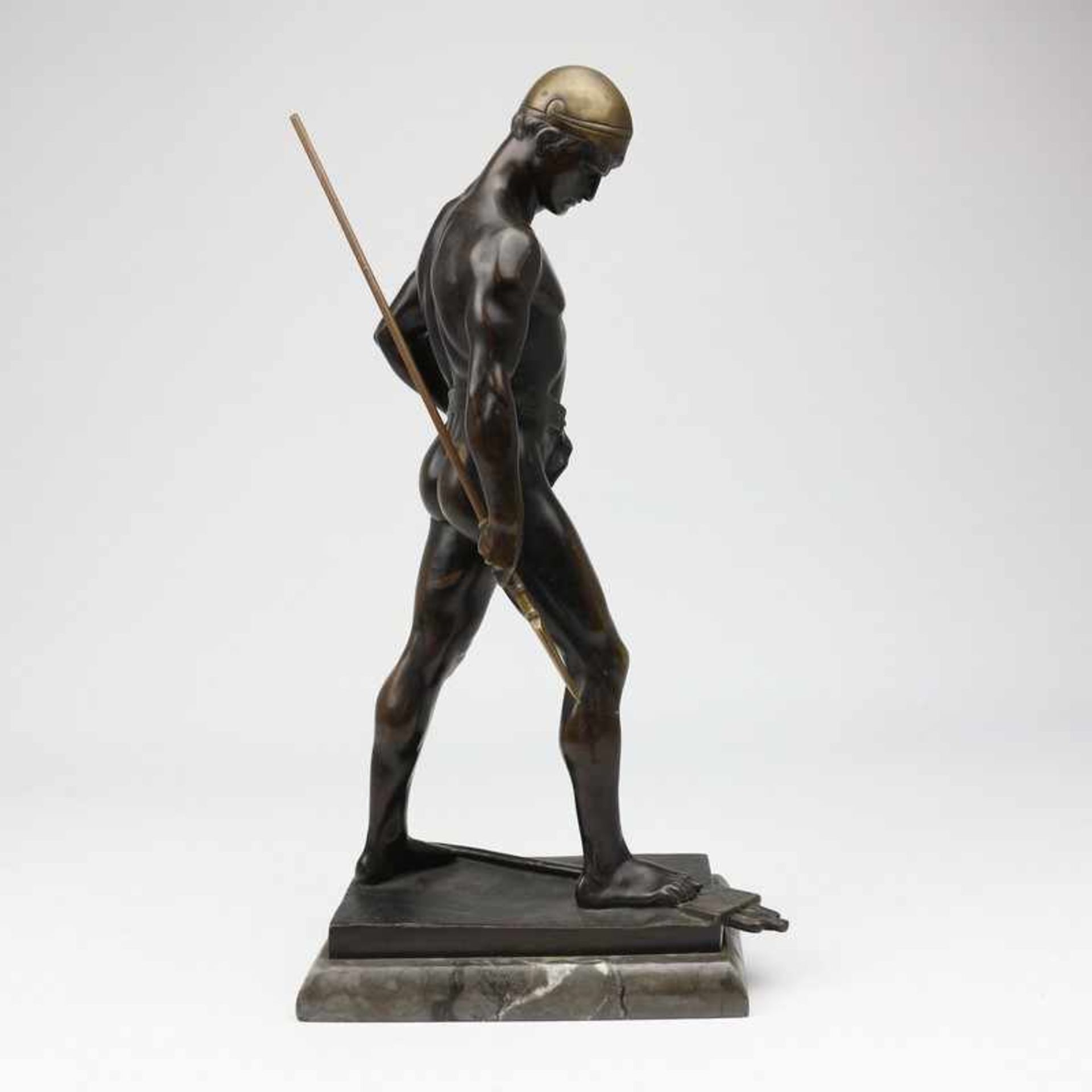 Eisenberger, Ludwig tätig 1895-1920, Bronze, patiniert, "Triumphierender Gallier", vollplastische - Bild 4 aus 4