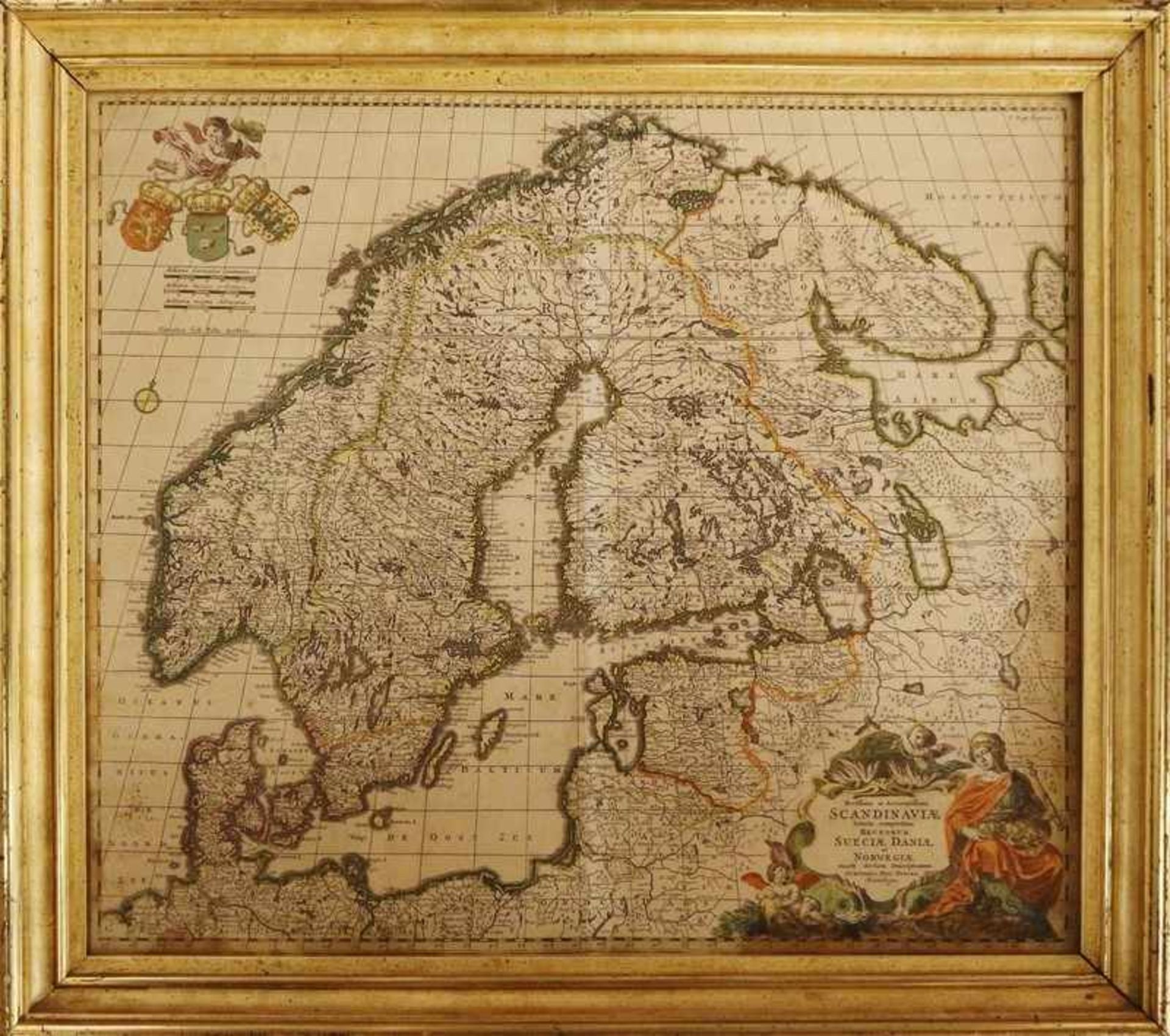 Karte - Funcke, David 17./18. Jh., "Novissima et Accuratissima Scandinaviae tabula...",