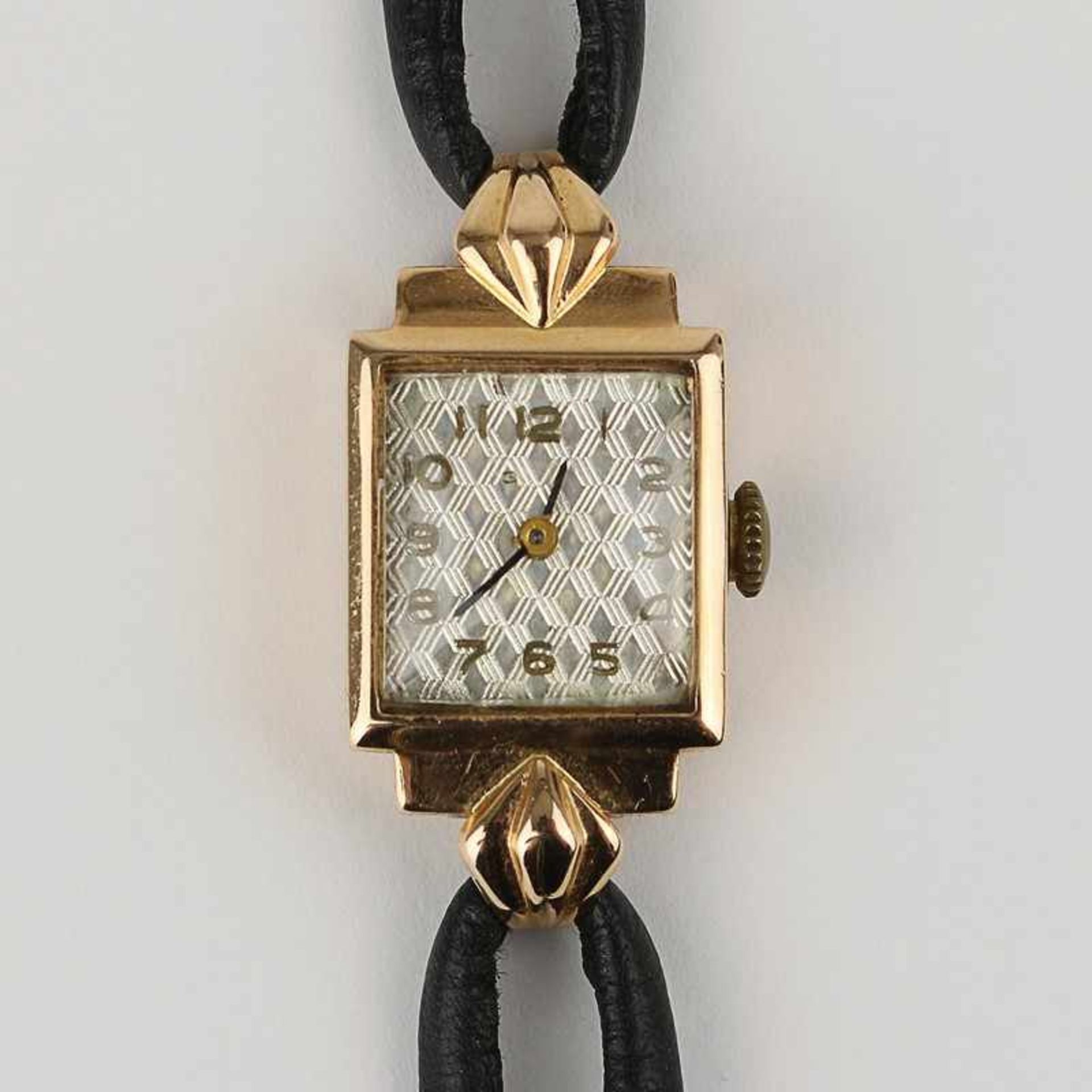 Damenarmbanduhr um 1957, UdSSR, Moskauer Münzeprägeanstalt, RG 583, rechteckiges Uhrglas, ca.1,3 x