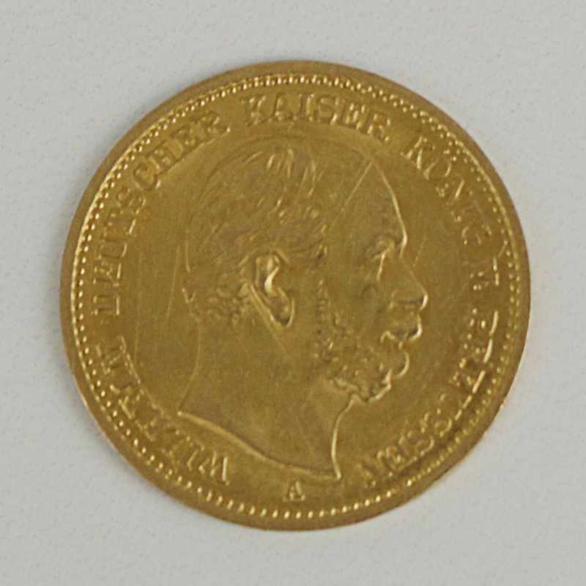 Gold Deutsches Reich - 5 Mark 1878 Wilhelm Deutscher Kaiser König v. Preussen, A, D 1,7cm, G ca. 2g,