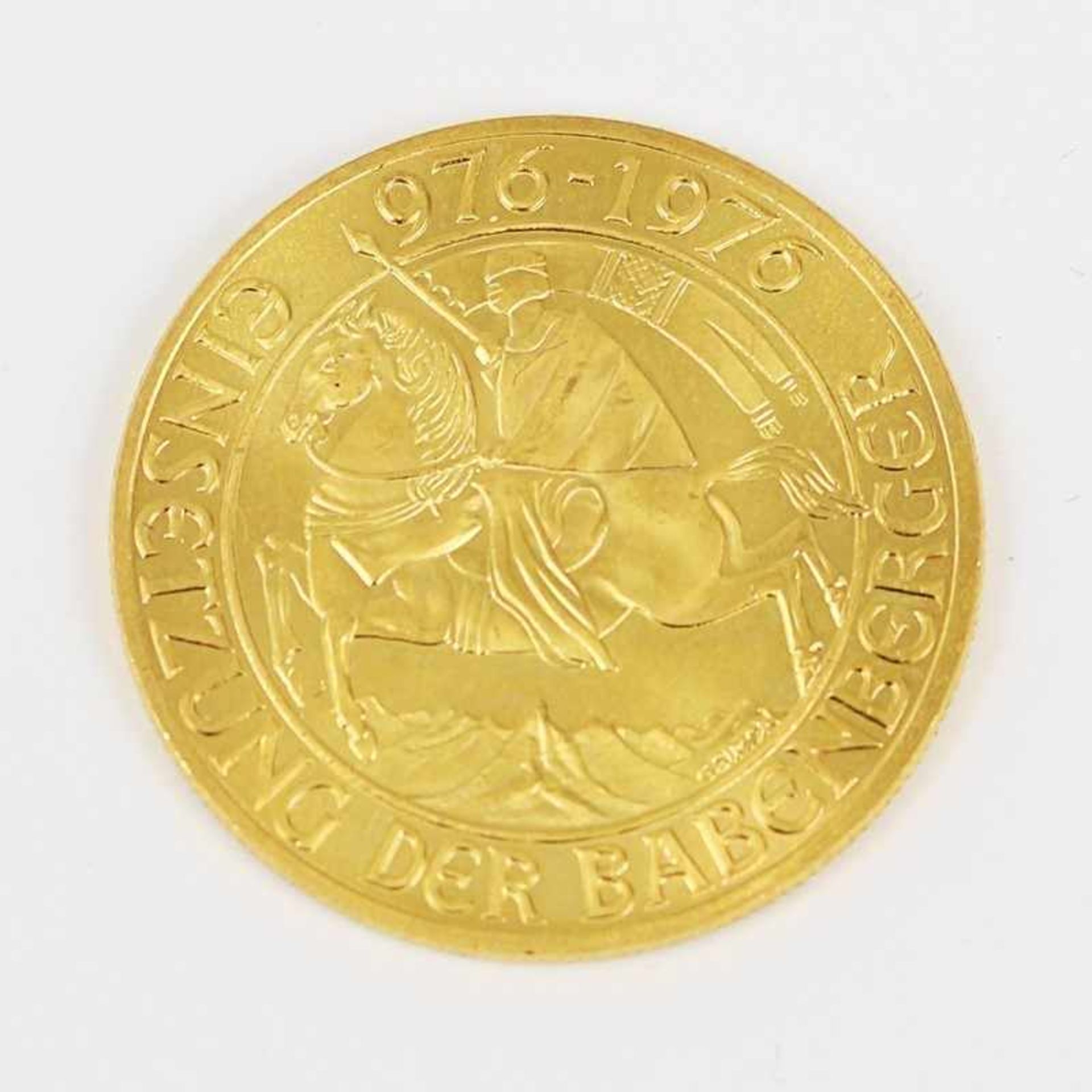 Gold Österreich - 1000 Schilling 1976 Einsetzung der Barbenberger, D 27 mm, G 13,4g, stgl