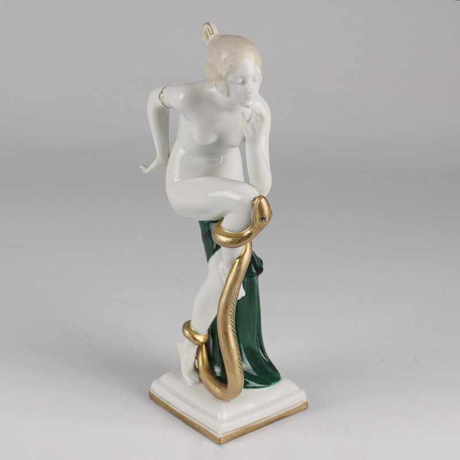 Galluba und Hoffmann - Figur 1905-1937, grüne Stempelmarke, Ilmenau, Modellnr. 10000, quadrat.