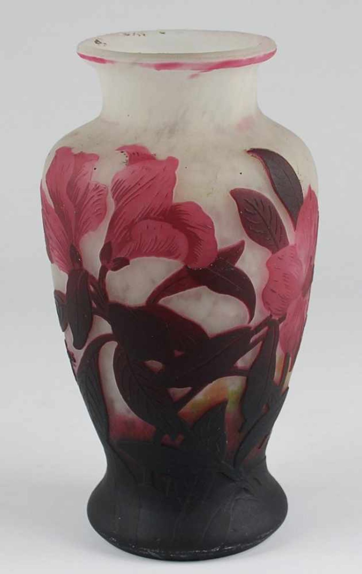 Muller Frères - Vase ab 1919, Jugendstil, Muller Frères, Lunéville, Frankreich, farbloses dickw. - Bild 5 aus 9