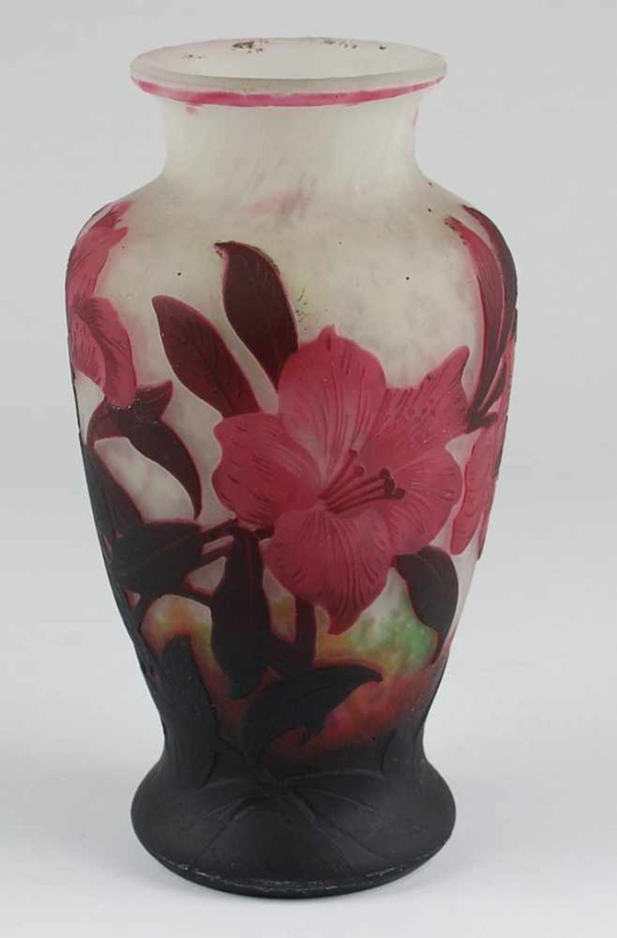 Muller Frères - Vase ab 1919, Jugendstil, Muller Frères, Lunéville, Frankreich, farbloses dickw. - Bild 6 aus 9