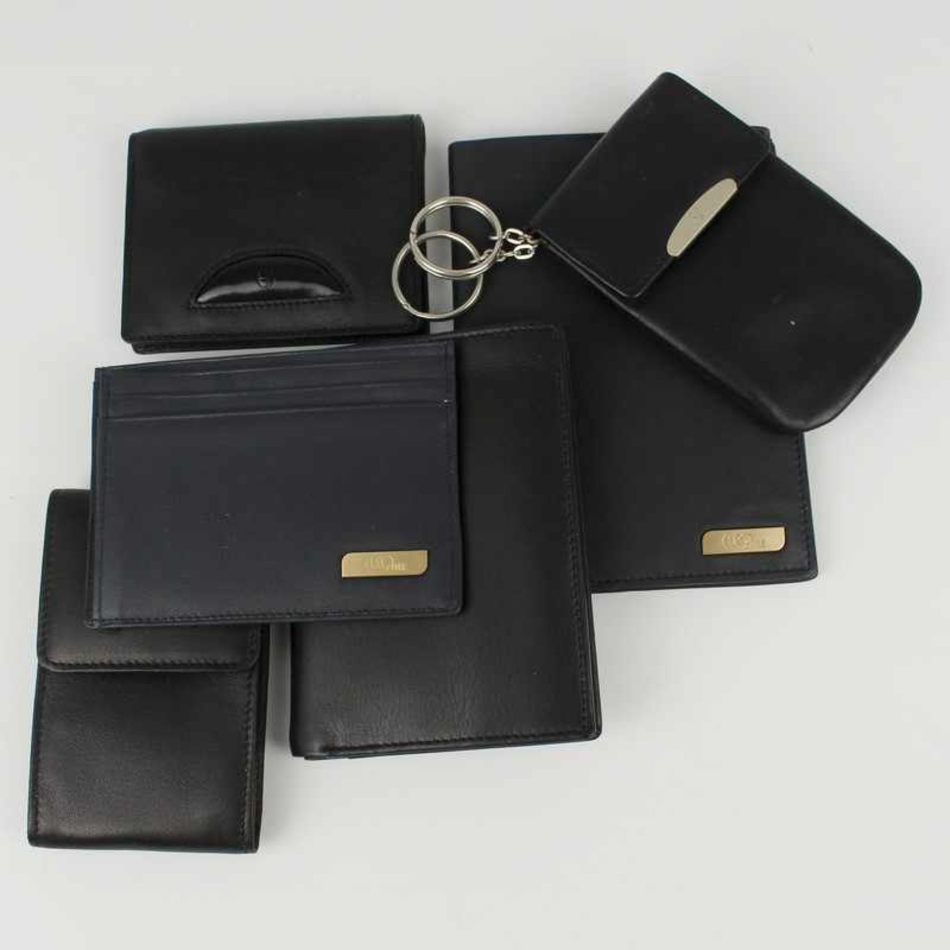 EUROSTYLE - Konvolut 6 Teile, Leder, 1 Brieftasche, schwarz, 1 Brieftasche mit Geldscheinfach,