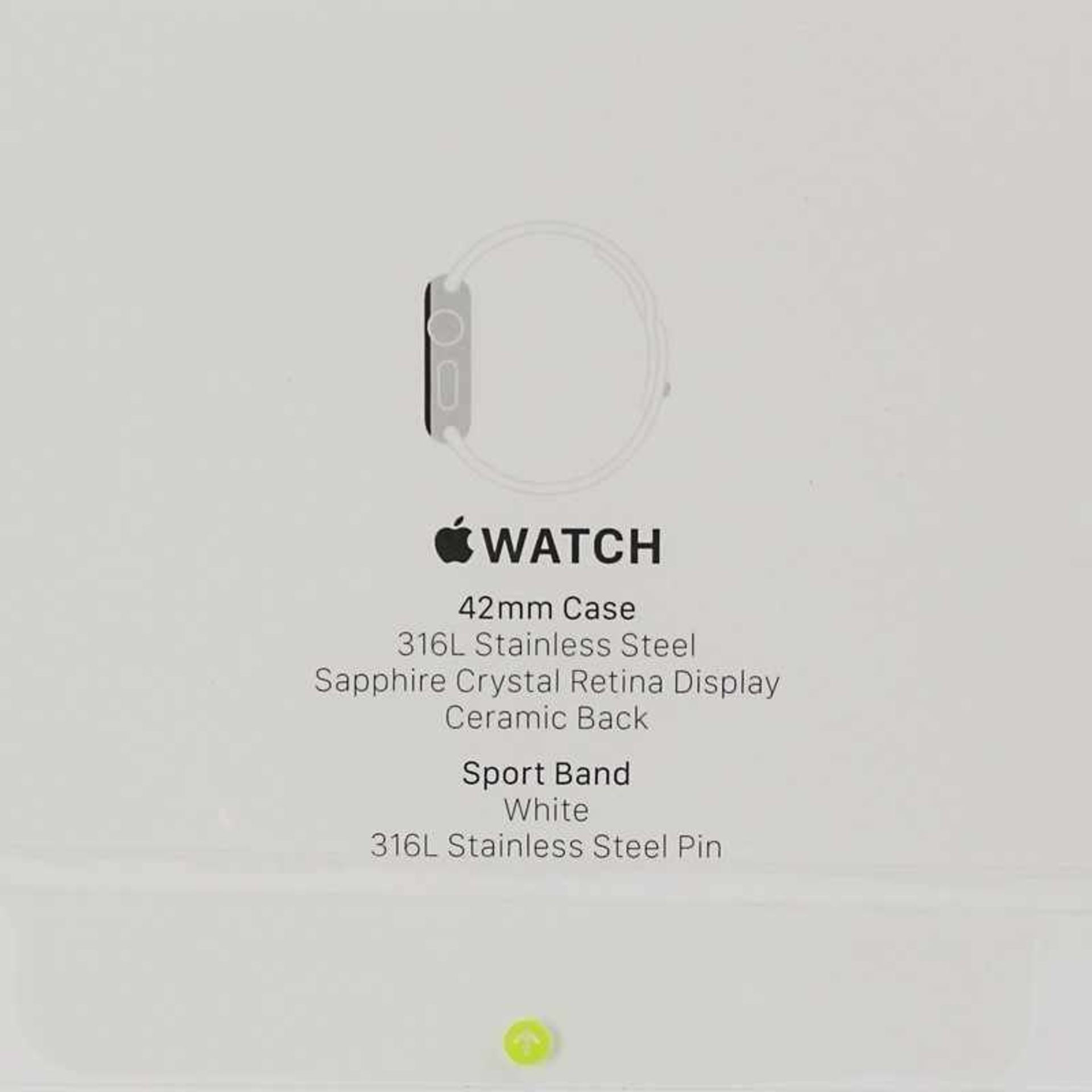 Unisexarmbanduhr - Apple Watch Designed by Apple in California, "MJ3V2B/A Apple Watch 42mm, SS White - Bild 2 aus 3