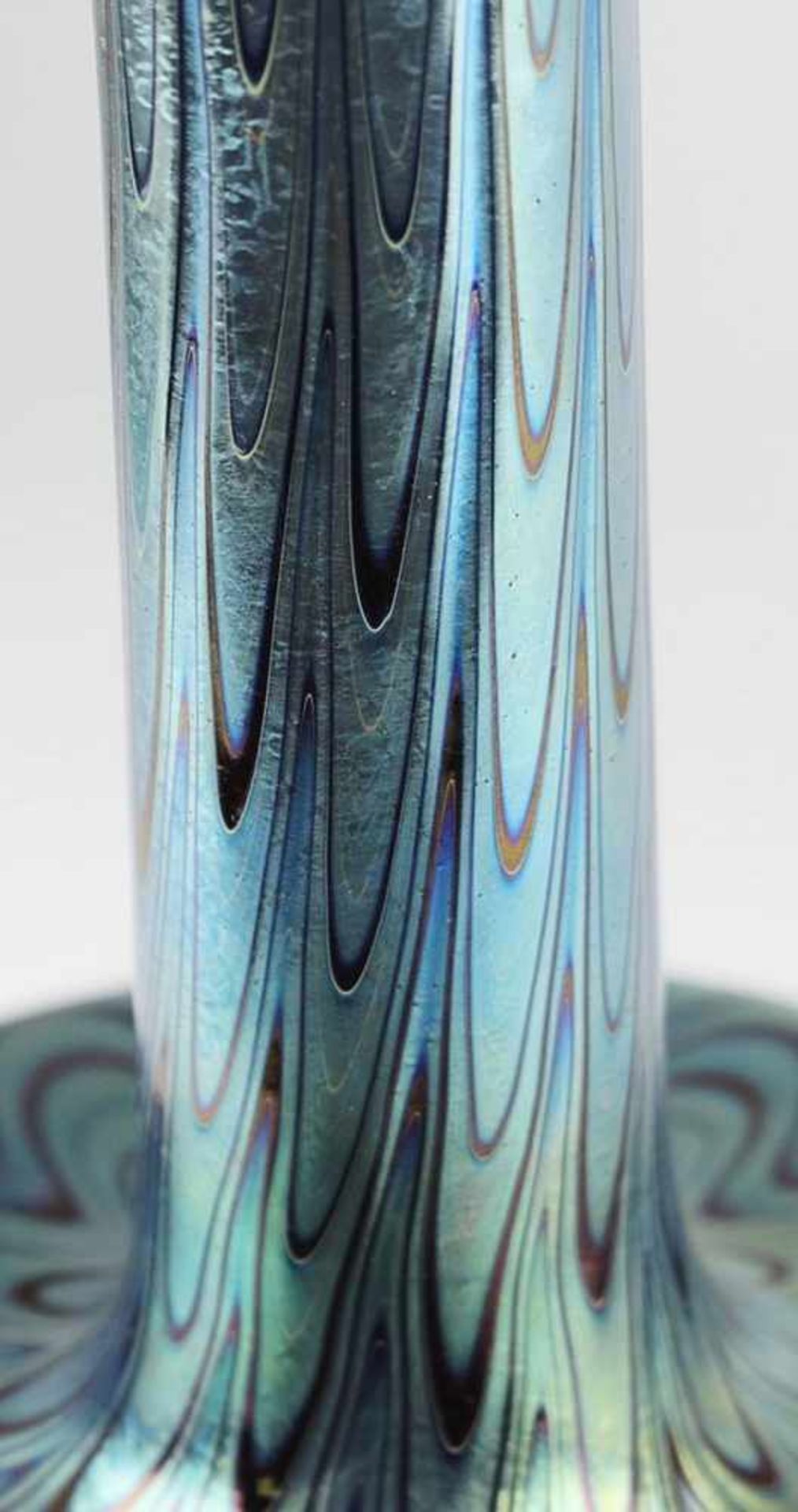 Loetz - Vase um 1900, Jugendstil, Loetz Wwe, Klostermühle, sehr seltene Vase, Dekor: rubin - Bild 5 aus 6