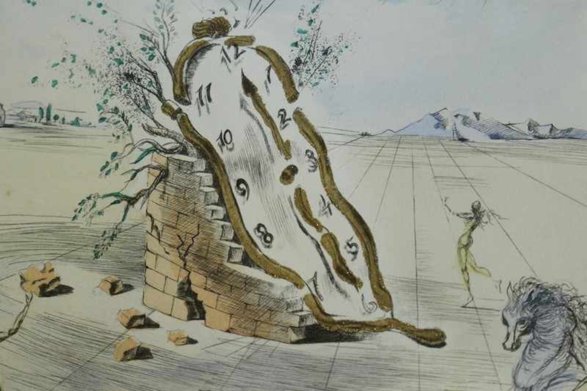 Dalí, Salvador Figueres 1904 - 1989 ebd., "Cavalier Cosmique", Farbradierung m. Goldstaub belegt, - Bild 4 aus 4