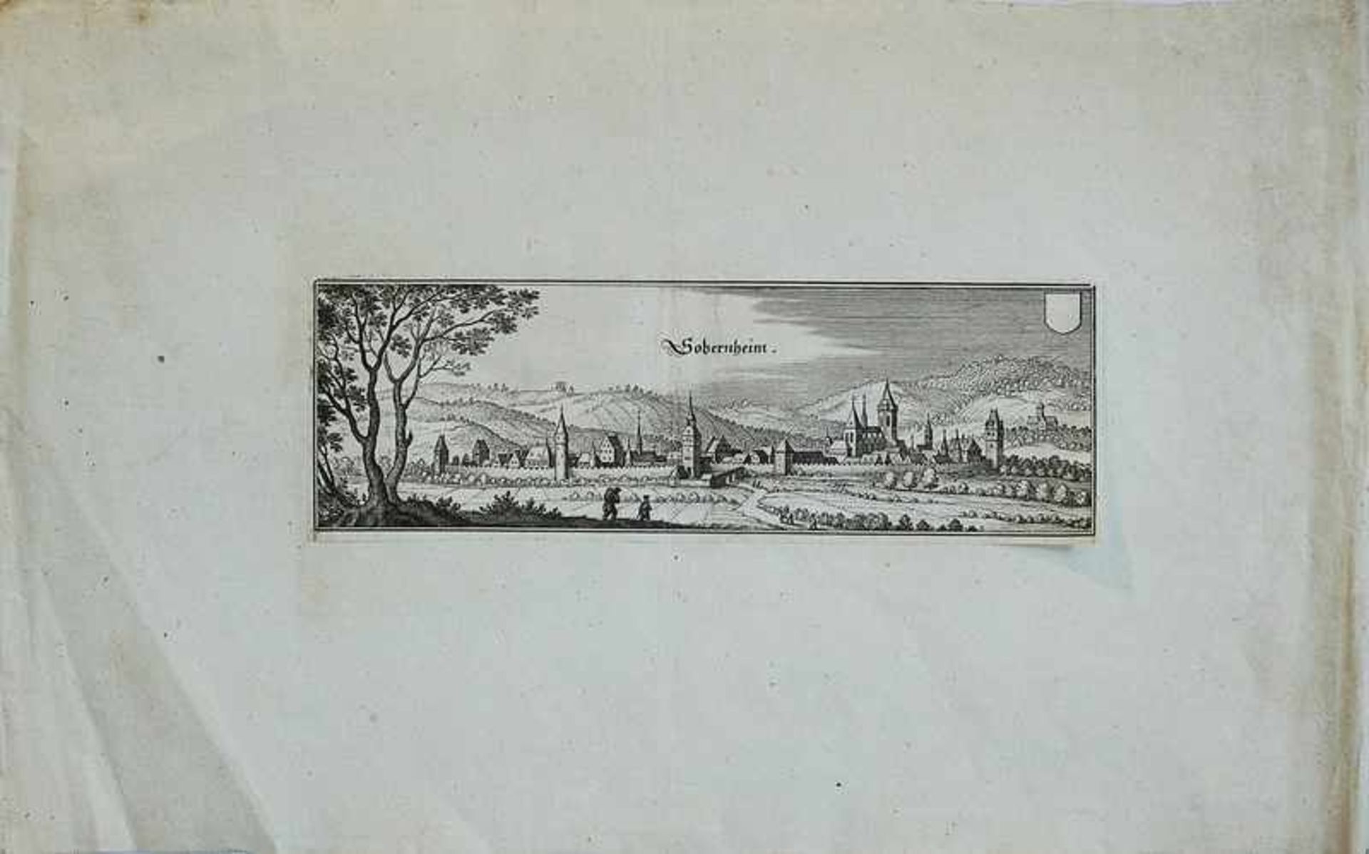 Ansicht - Merian, Matthäus "Sobernheim", Kupferstich aus "Topographia Palatinatus Rheni" 1645,