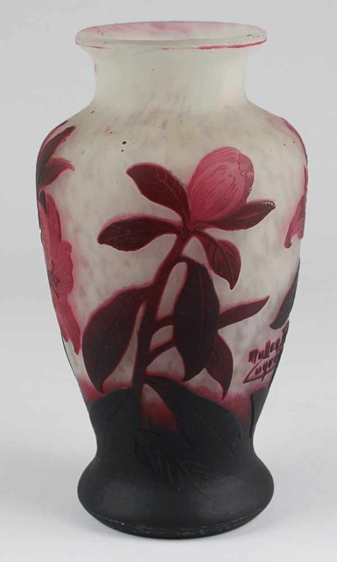 Muller Frères - Vase ab 1919, Jugendstil, Muller Frères, Lunéville, Frankreich, farbloses dickw. - Bild 3 aus 9