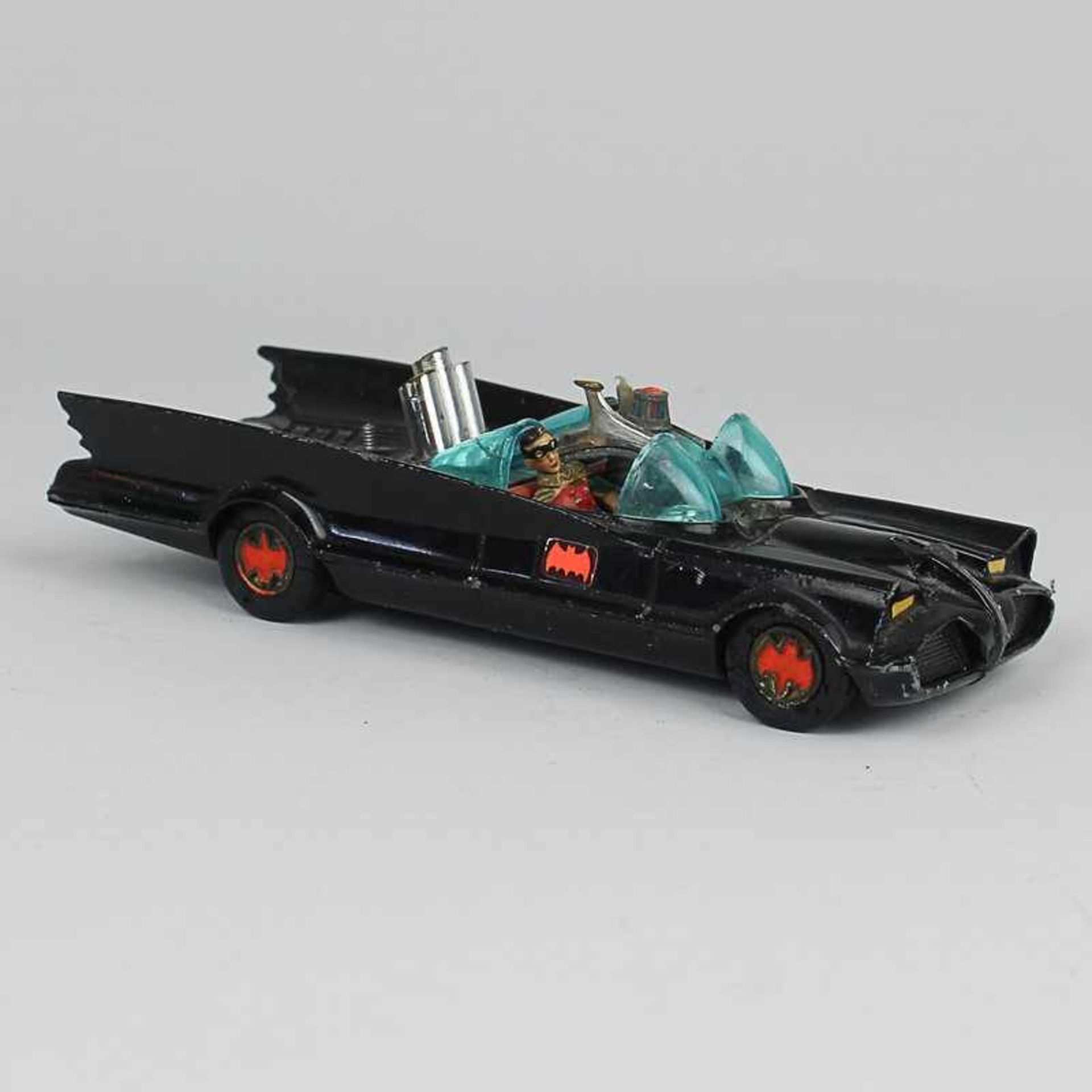 Corgi Toys - Modellauto Batmobil, 1960er J., mit Batman u. Robin, best., besp., L13cm