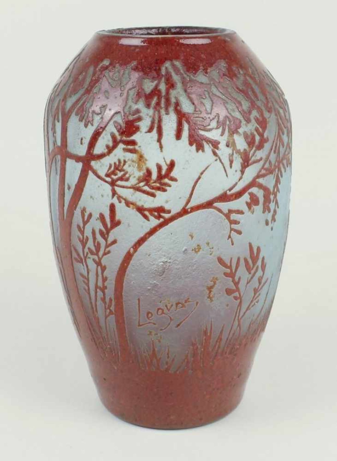 Legras - Vase um 1900/14, Jugendstil, Legras & Cie, Verreries de Saint-Denise, farbloses - Bild 3 aus 4