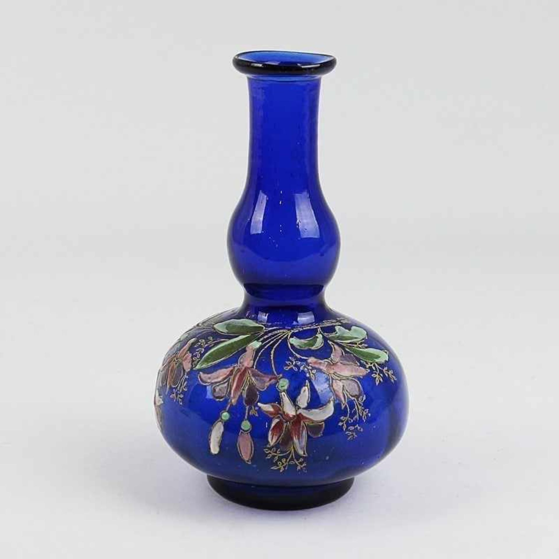Legras - Vase um 1900, wohl Legras & Cie, Verreries de Saìnt-Denis, blaues Glas,