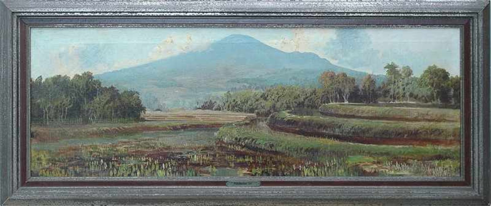 Abdullah, Surjosoebroto1878-1941, indonesischer Künstler, "Panoramaansicht in Indonesien mit