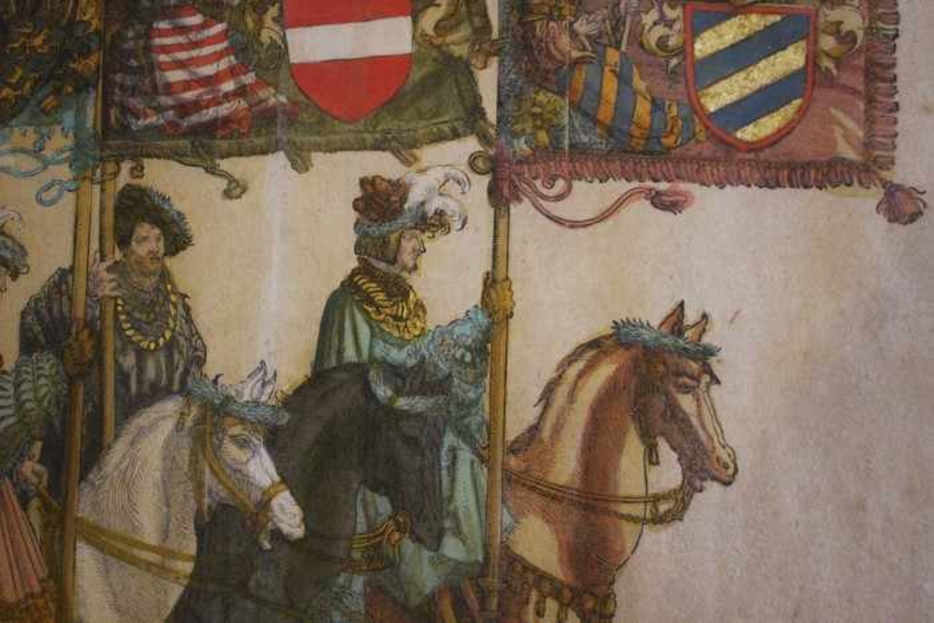Burgkmair, Hans - Triumphzug1473 - Augsburg - 1531, Blatt aus dem Triumphzug des Kaisers Maximilian, - Bild 2 aus 2