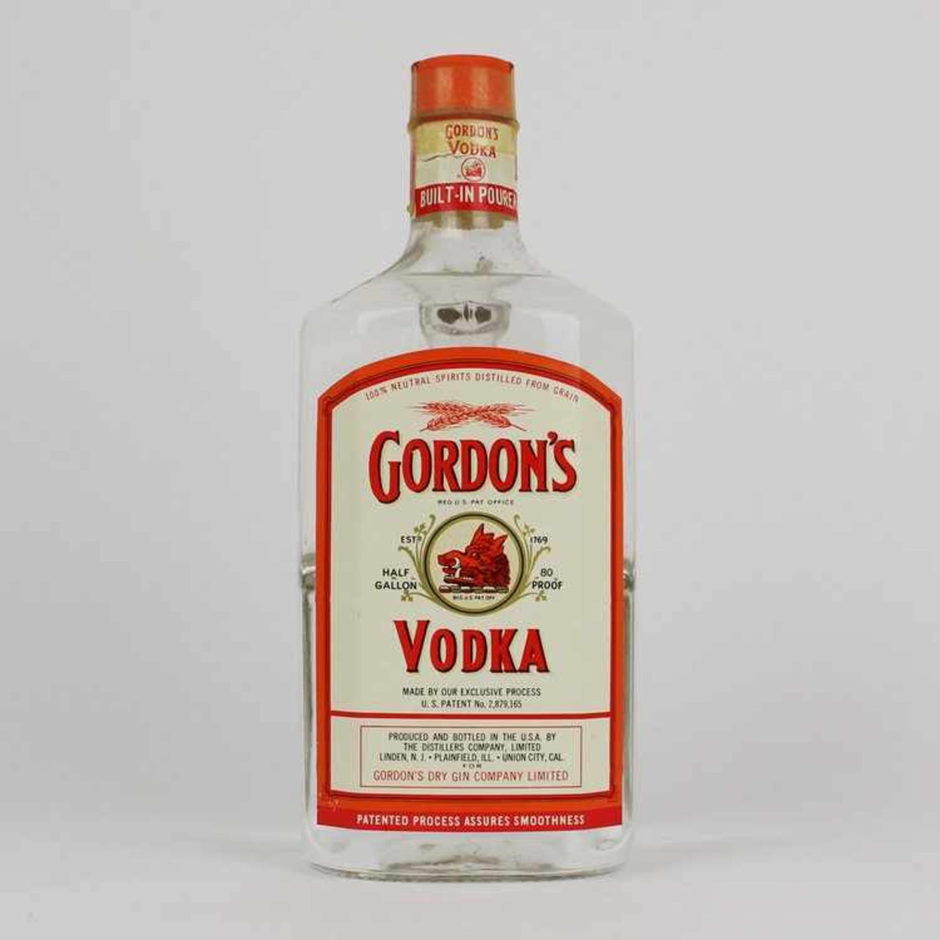 Wodka1 Fl., Half Gallon, Gordons`s Vodka, ältere Abfüllung, Alterssp., ungeöffnet