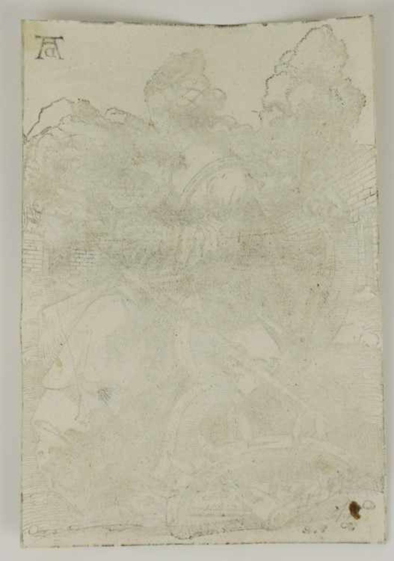 Baldung, Hansgenannt Grien 1484/85 - 1545, Die Heilige Katharina, sitzend, Holzschnitt, 1505, im - Bild 3 aus 3