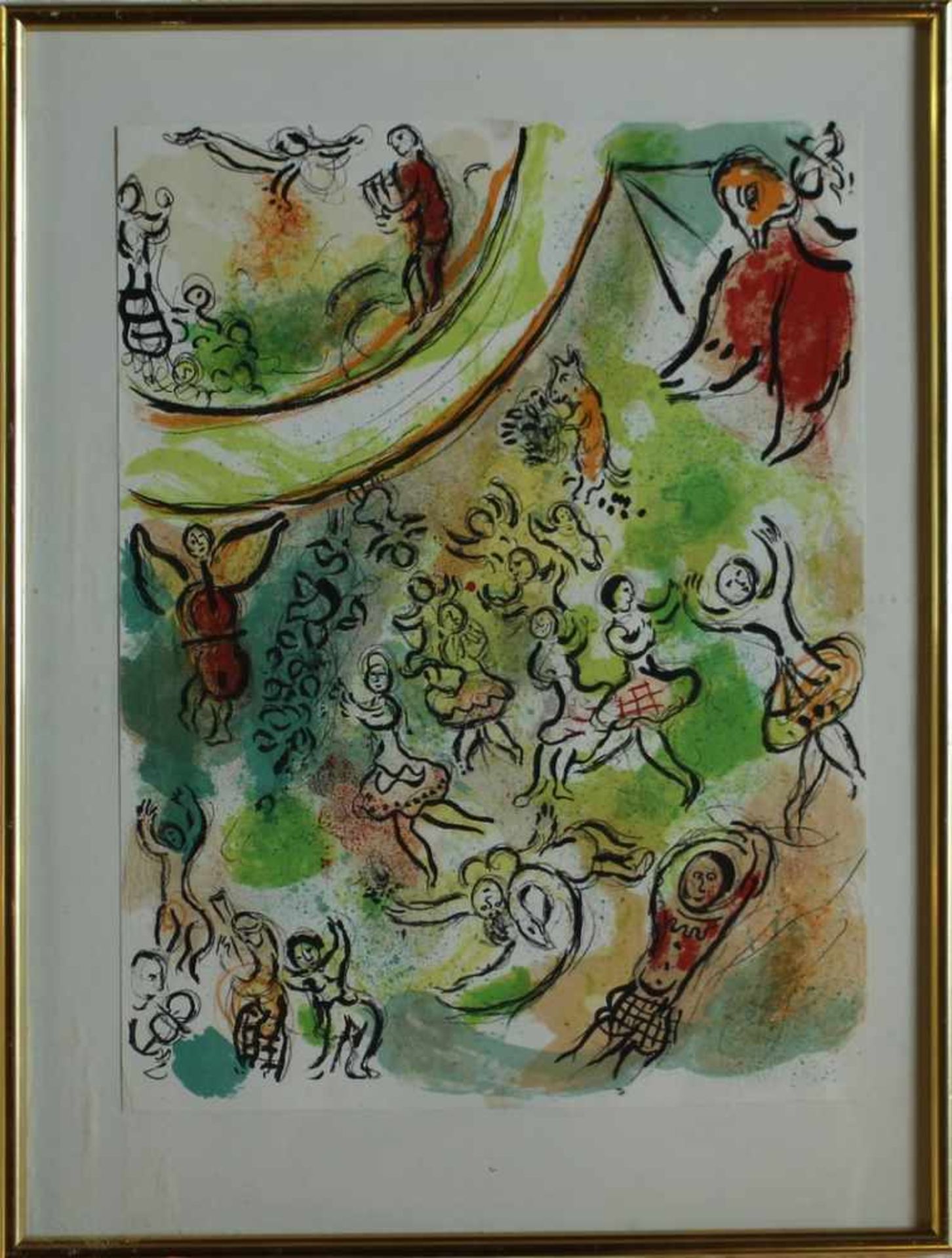 Chagall, Marc1887 Witebsk-1985 St. Paul de Vence, "Reliefen de l'opera", Farblitho., heitere Szene