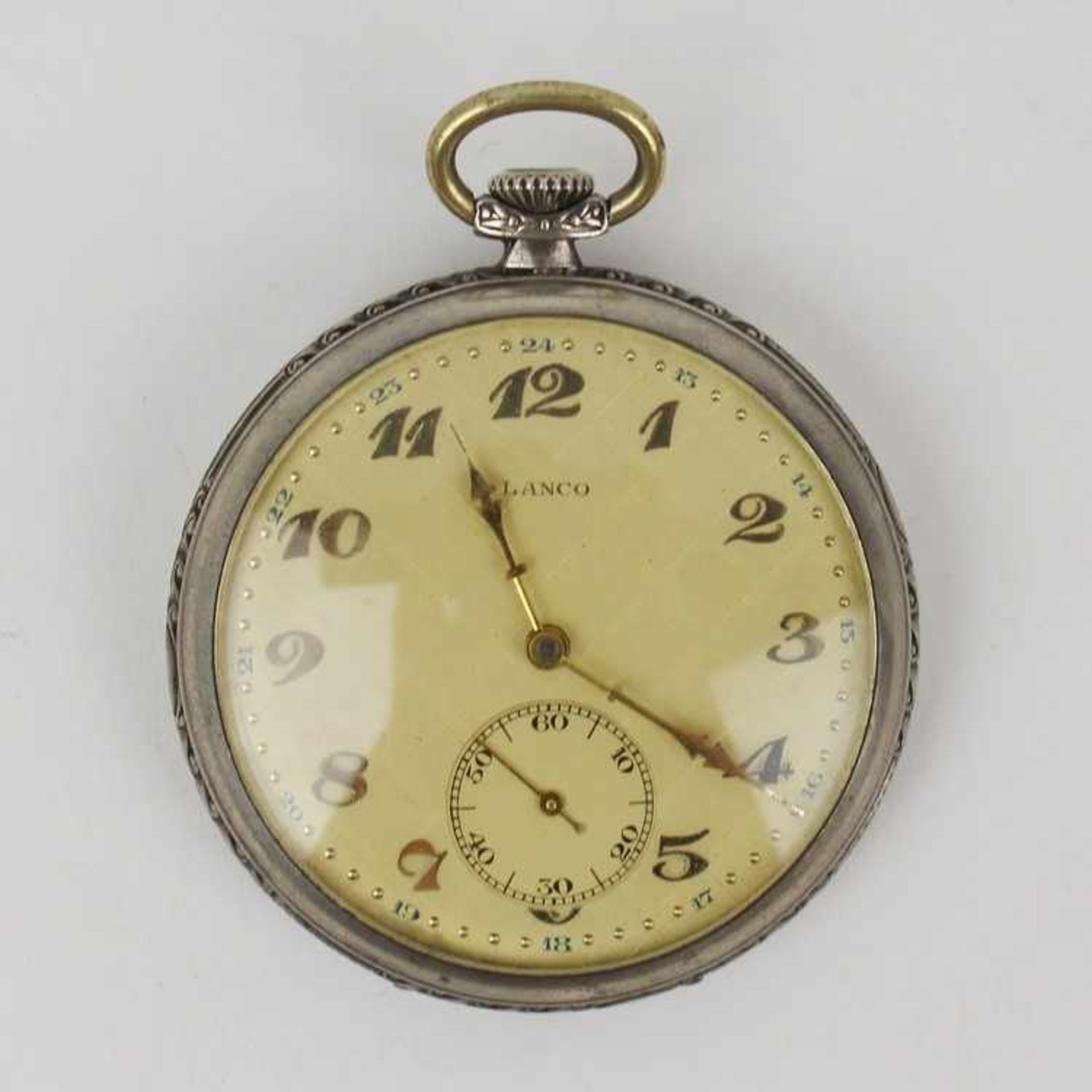 Herrentaschenuhr - LancoSi 800, Lepine-Gehäuse, Dca.4,8cm, goldfarbenes Zifferblatt im