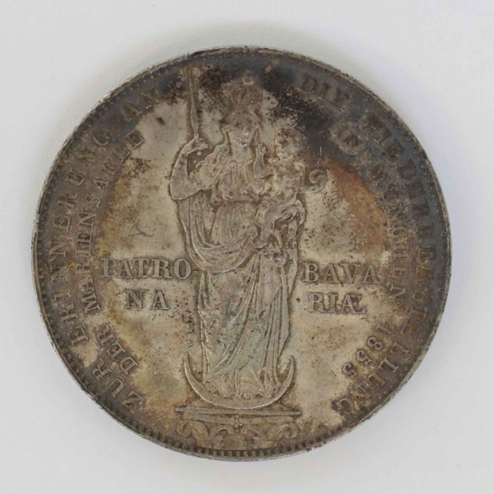 Münze - BayernZwei Gulden, 1855, Patrona Bavariae, Maximilian II. König v. Bayern - Bild 2 aus 2