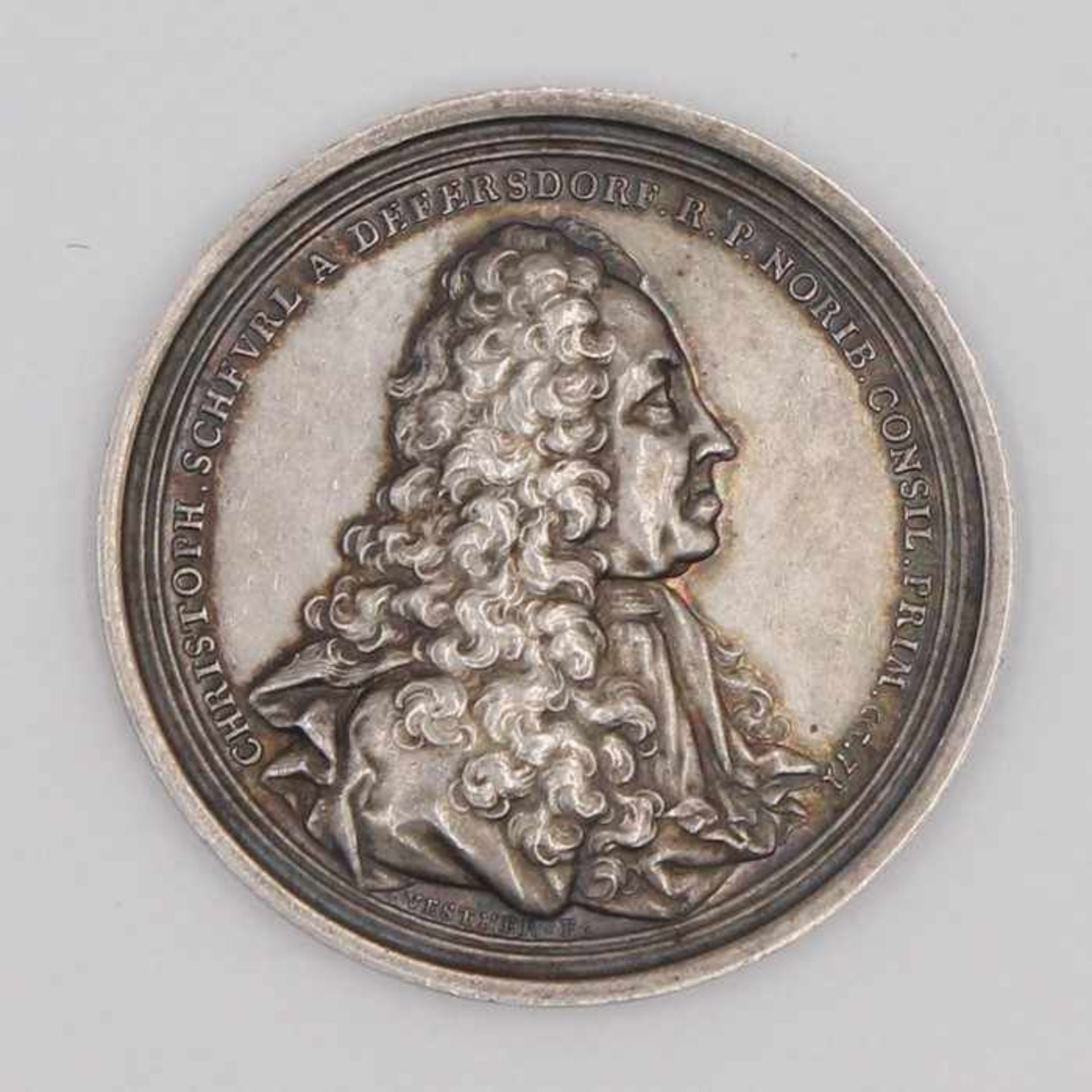 Medaille NürnbergMedaille, wohl Silber, Scheurl von Defersdorf, auf den Juristen und Ratsherrn