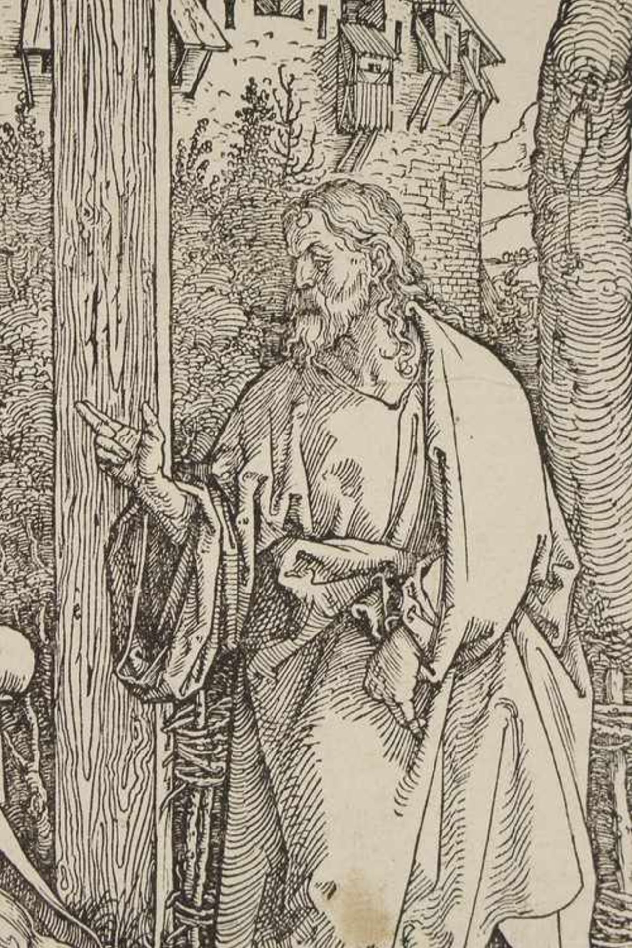 Dürer, Albrecht1471 - 1528, Christus nimmt Abschied von seiner Mutter, Holzschnitt, Monogramm, um - Bild 3 aus 5