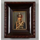 Militaria Deutschland - Preussen : Porträt Kaiser Wilhelm II. in der Uniform des 1. Leib - Husaren -