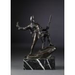 Militaria Deutschland - Preussen : Jäger Bronze Statue. Jäger Bronze Statue. Very attractive Jäger