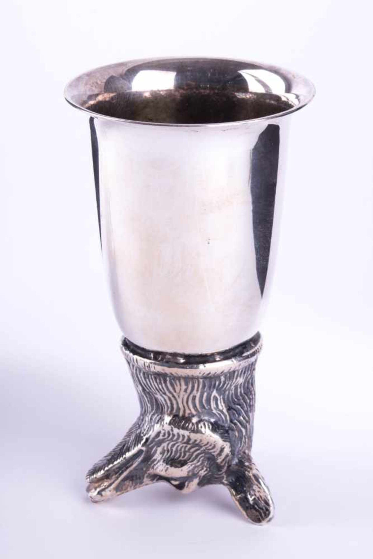 Sturzbecher Deutsch 19. Jhd. / Drinking-glass without foot, German 19th century versilbert, mit