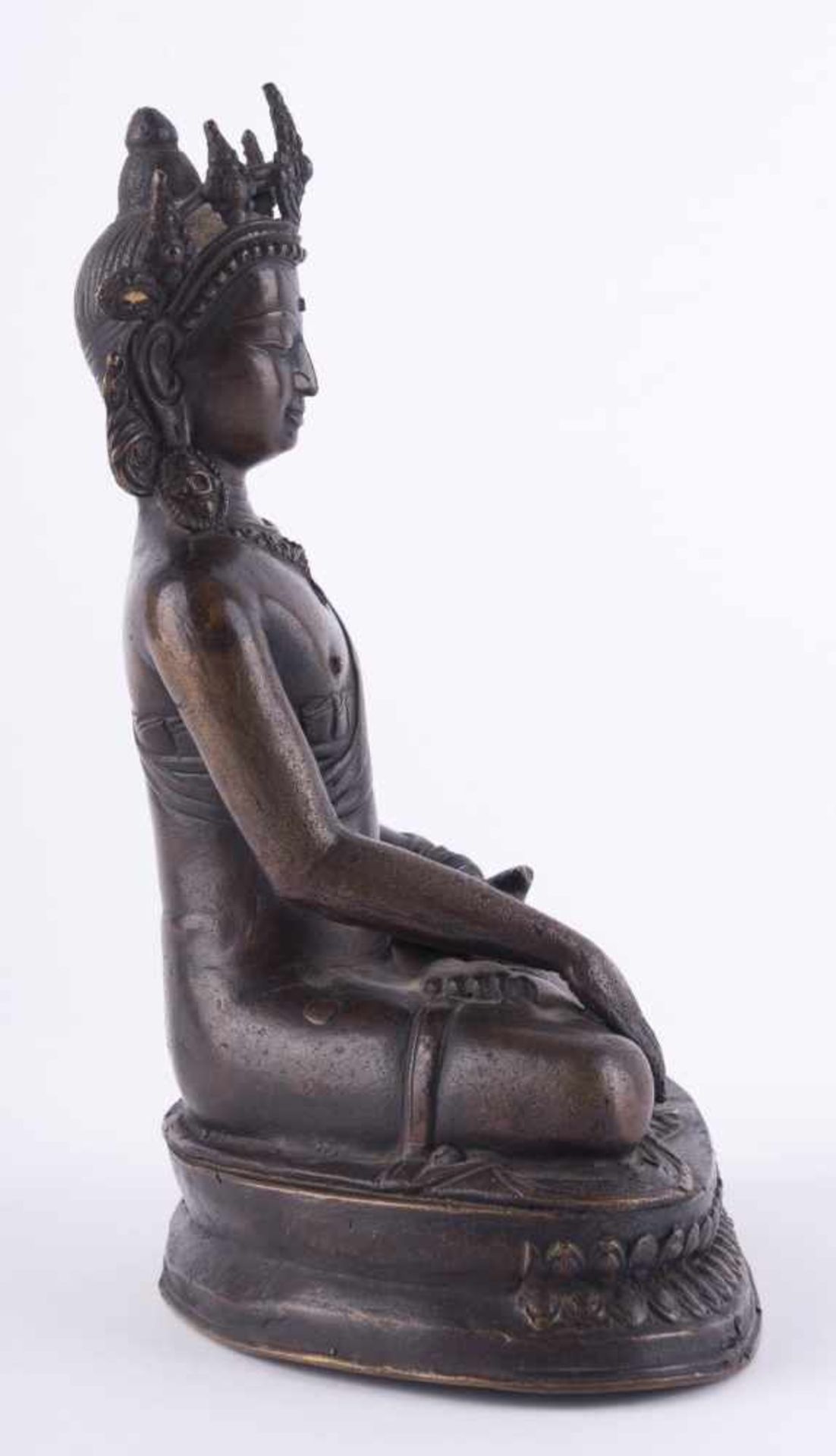 Bronze der Sitatara Tibet 19. Jhd. / Sitatara Bronze, Tibet 19th century Bronze, dunkelbraune - Bild 2 aus 6