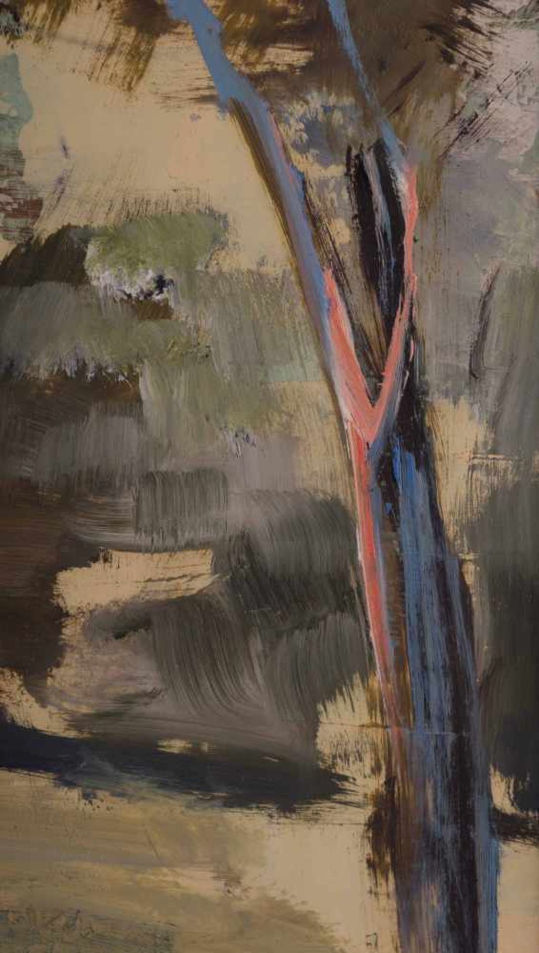 C.Abramski 20. Jhd. "Burgansicht" Gemälde Öl/Hartfaser, 60 cm x 50 cm, links unten signiert " - Bild 5 aus 7