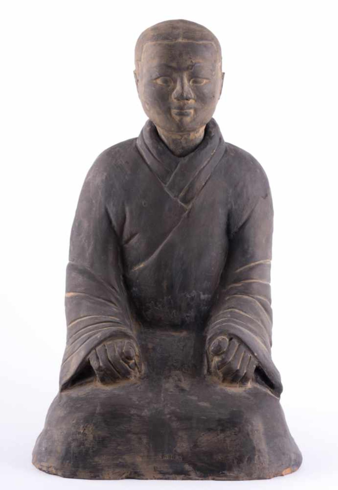 sitzender Buddha China 18./19. Jhd. / sitting Buddha, China 19th/19th century Keramik, umlaufend - Bild 2 aus 7