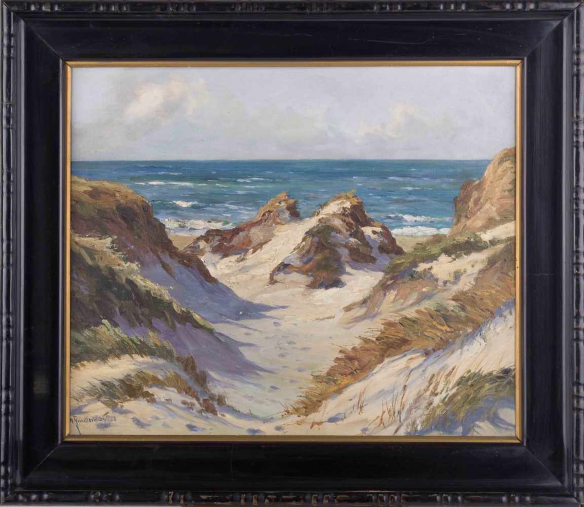 Henry GUNDLACH (1884-1965) "Dünen auf Sylt" Gemälde Öl auf Leinwand, 50,5 cm x 60 cm, unten links - Bild 2 aus 6