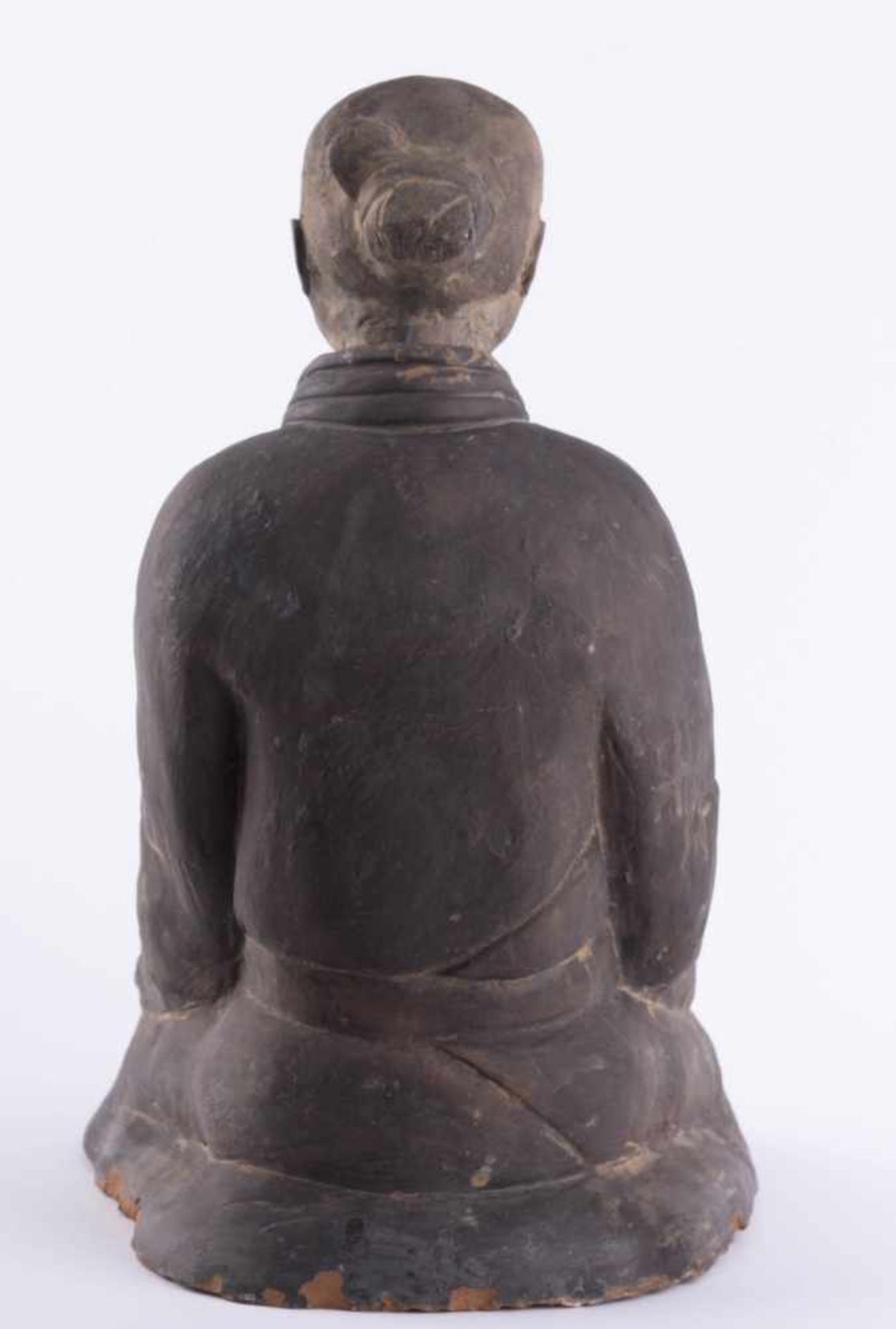 sitzender Buddha China 18./19. Jhd. / sitting Buddha, China 19th/19th century Keramik, umlaufend - Bild 4 aus 7