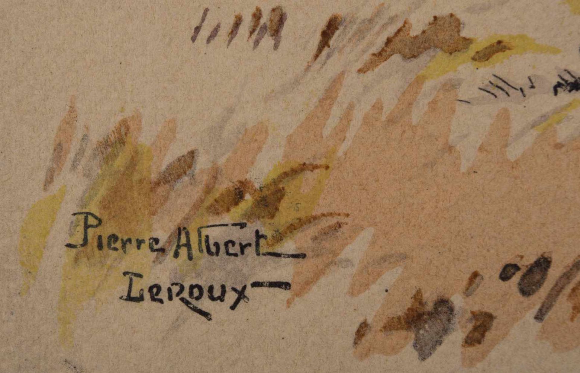 Pierre Albert LEROUX (1890-1959) "Infanterie" Zeichnung-Aquarell, weißgehöht, Bütten, 24,7 cm x 16,3 - Bild 5 aus 6