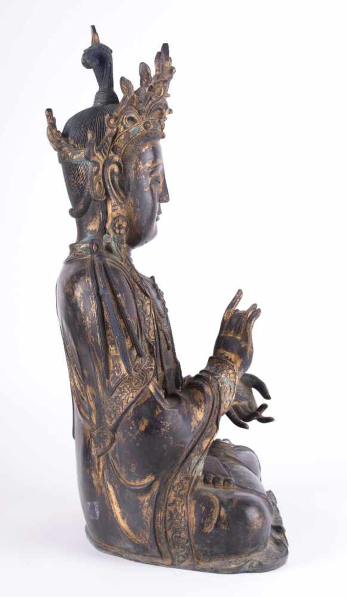 große Bronze der Guanyin ?? / ??, China 18./19. Jhd. / Large Bronze Guanyin, China 18/19th century - Bild 2 aus 7