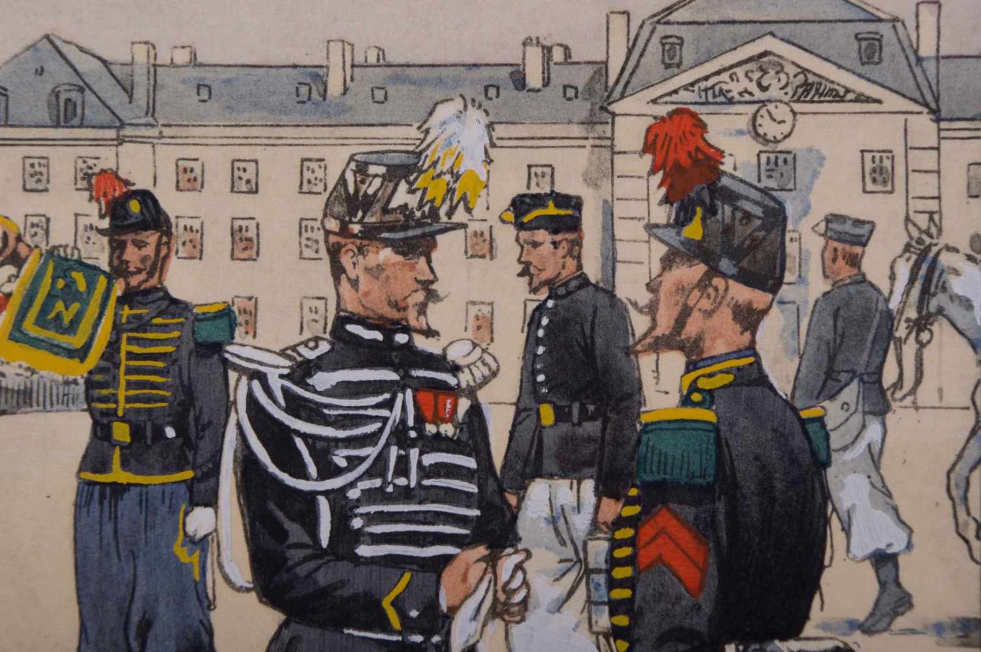 Pierre Albert LEROUX (1890-1959) "Garde Infanterie" Zeichnung-Aquarell, weißgehöht, Bütten, 24,7 - Bild 3 aus 6