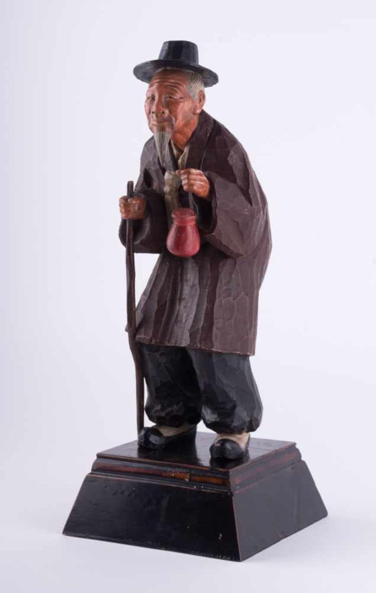 Holzfigur China um 1900 / Wood figure, China about 1900 sehr feine und detailgetreue Schnitzerei,