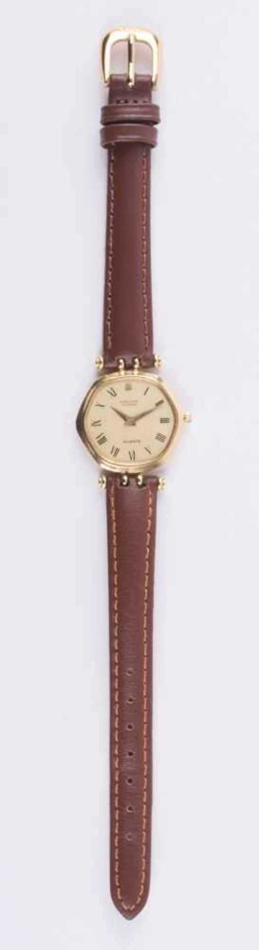 Damen Armbanduhr Sarcar Geneve / Women´s wristwatch GG 750/000, innen im Deckel punziert, Quarzwerk, - Image 2 of 5
