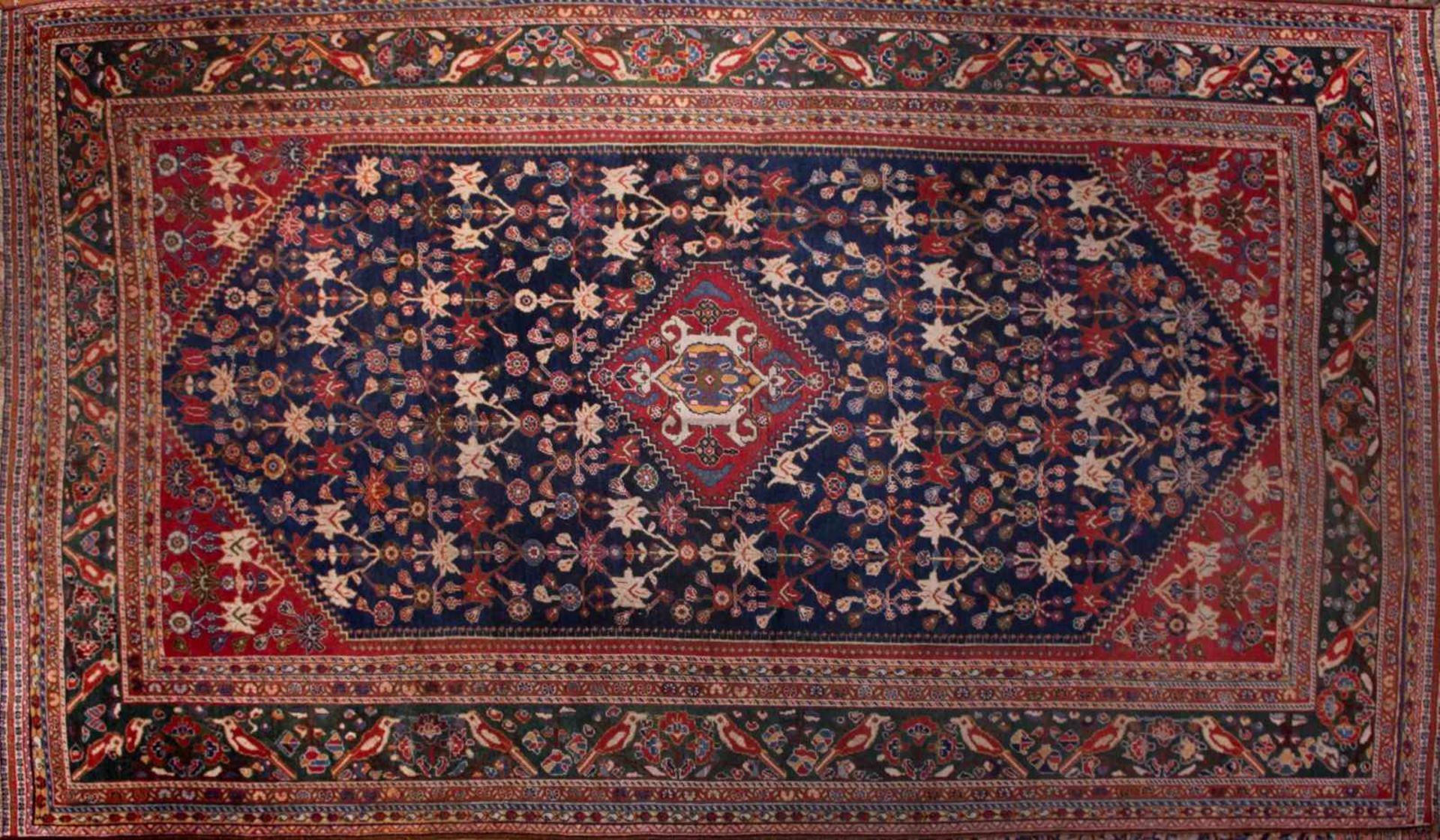 alter Keschan / old Persian carpet handgeknüpft, ca. 293 cm x 157 cm tied by hand, ca 293 cm x 157