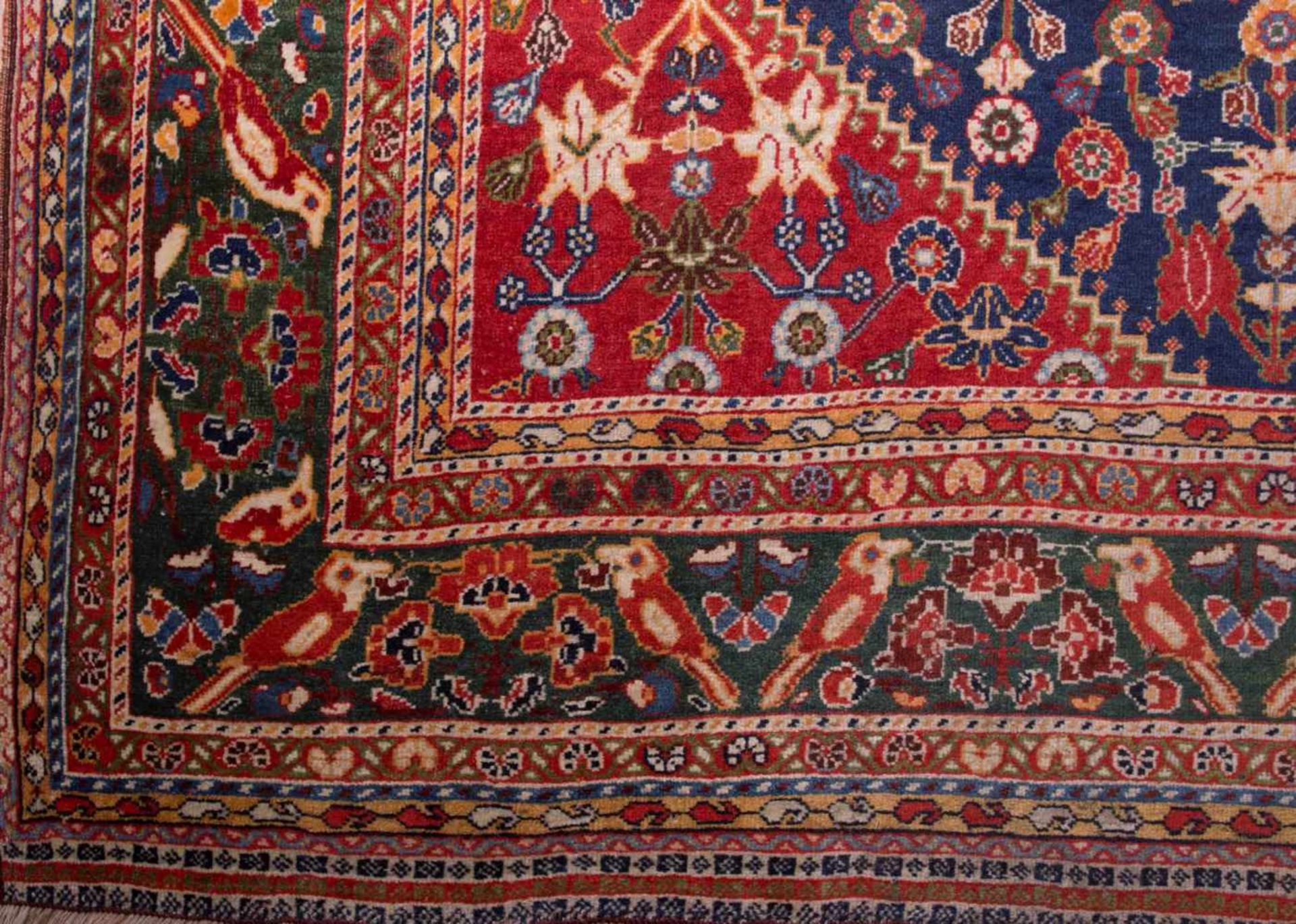 alter Keschan / old Persian carpet handgeknüpft, ca. 293 cm x 157 cm tied by hand, ca 293 cm x 157 - Bild 2 aus 3