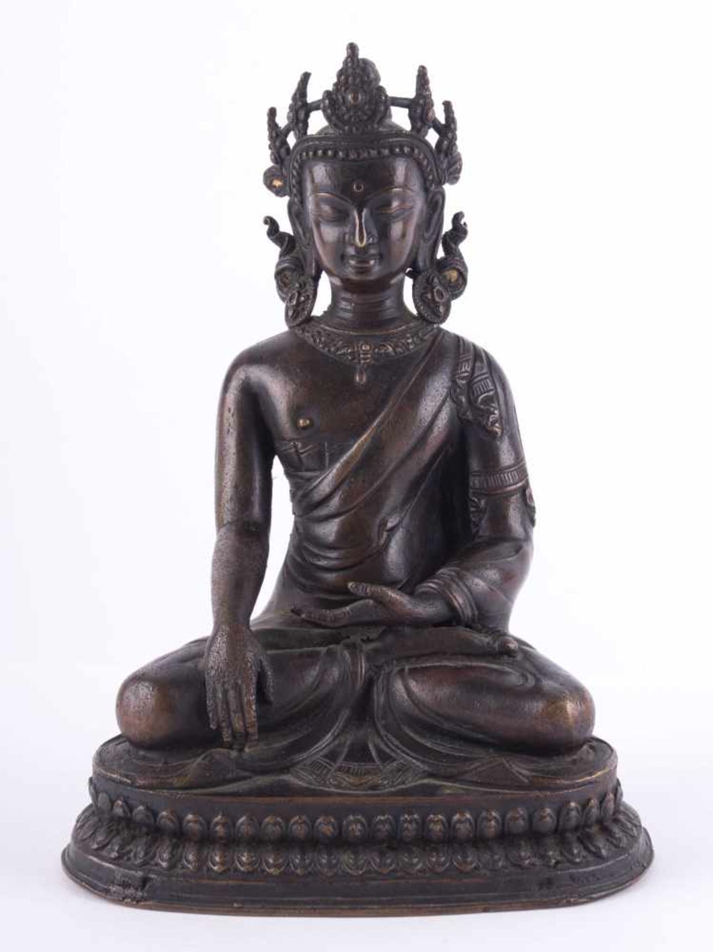 Bronze der Sitatara Tibet 19. Jhd. / Sitatara Bronze, Tibet 19th century Bronze, dunkelbraune