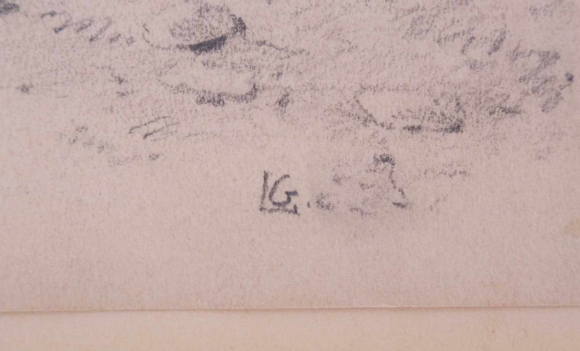Monogrammist LG 19. Jhd. "Bäume" Zeichnung-Bleistift, 25,6 cm x 19,2 cm, rechts unten - Image 4 of 4