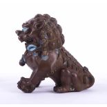 Foohund China Bronze, H: 13,5 cm Foo Dog China bronze, height: 13,5 cm