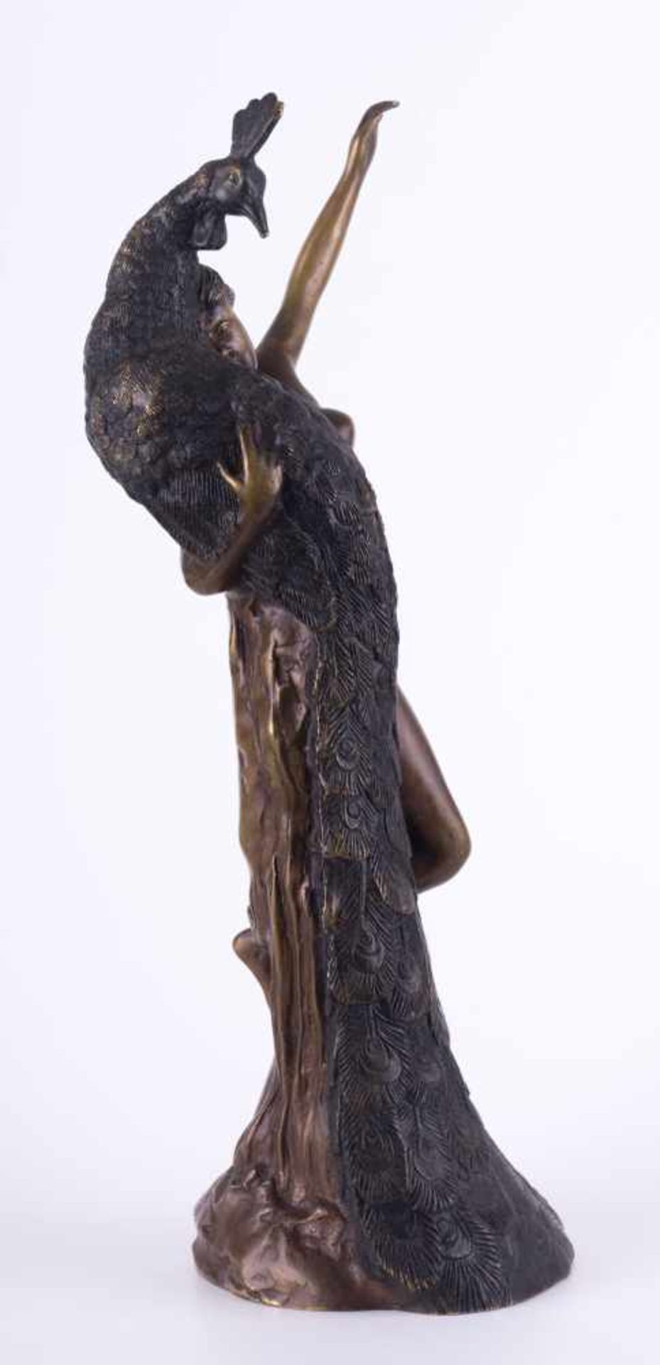 anonymer Künstler 20. jhd. "stehender Weiblicher Akt" Skulptur-Volumen, Bronze, 47,5 cm anonymous - Image 2 of 4