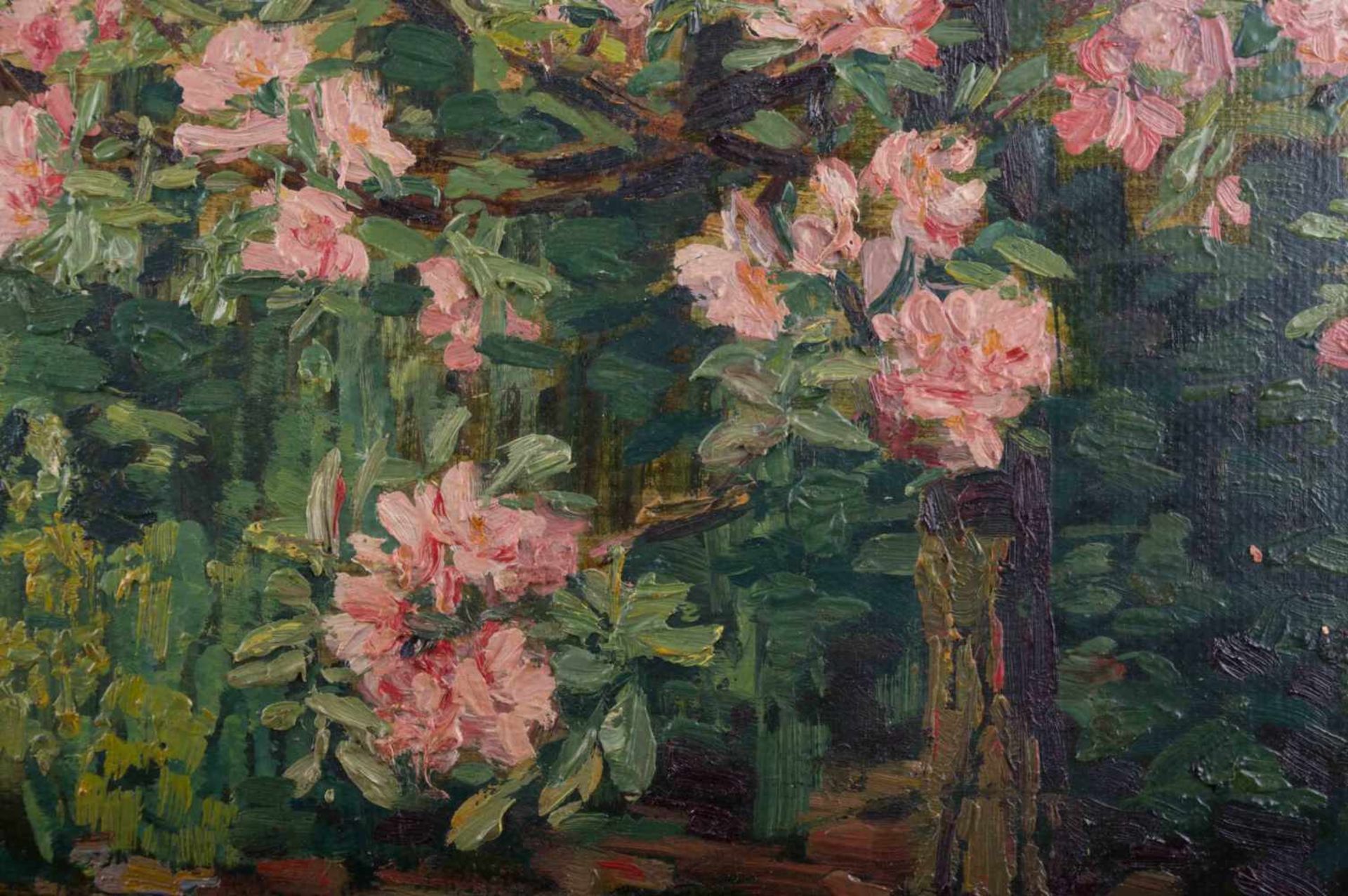 Anonymer Künstler Anfang 20. Jhd. "Baumblüte" Gemälde Öl/Karton, 57 cm x 46 cm Anonymous artist of - Image 3 of 4