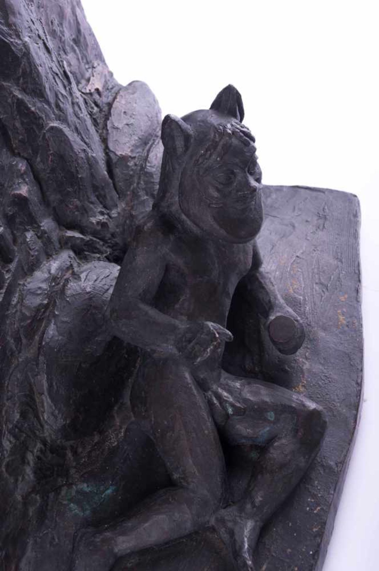 Christa SAMMLER (1932) "Das Antike Olympia mit Faun" Skulptur-Volumen, Bronze, 61cm x 42 cm x 22 cm, - Image 4 of 5