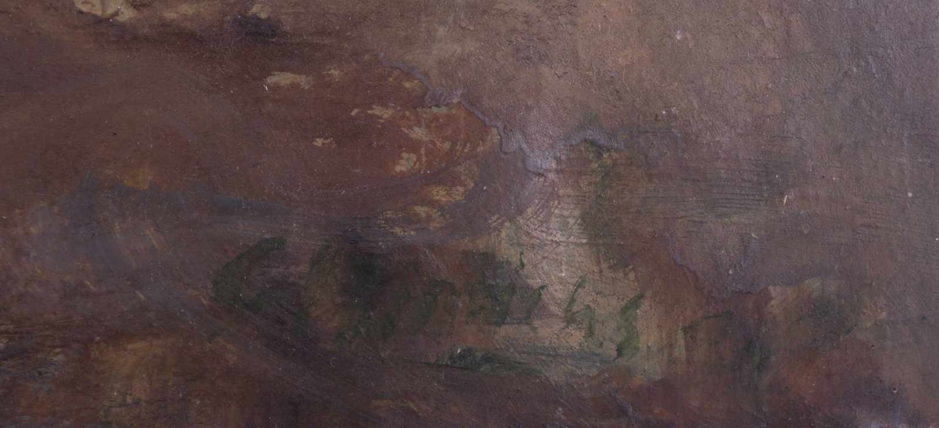 Carl HINRICHS (1903-1990) "Poeler Landschaft" Gemälde Öl/Papier, 44,7 cm x 66 cm, rechts unten - Image 3 of 3