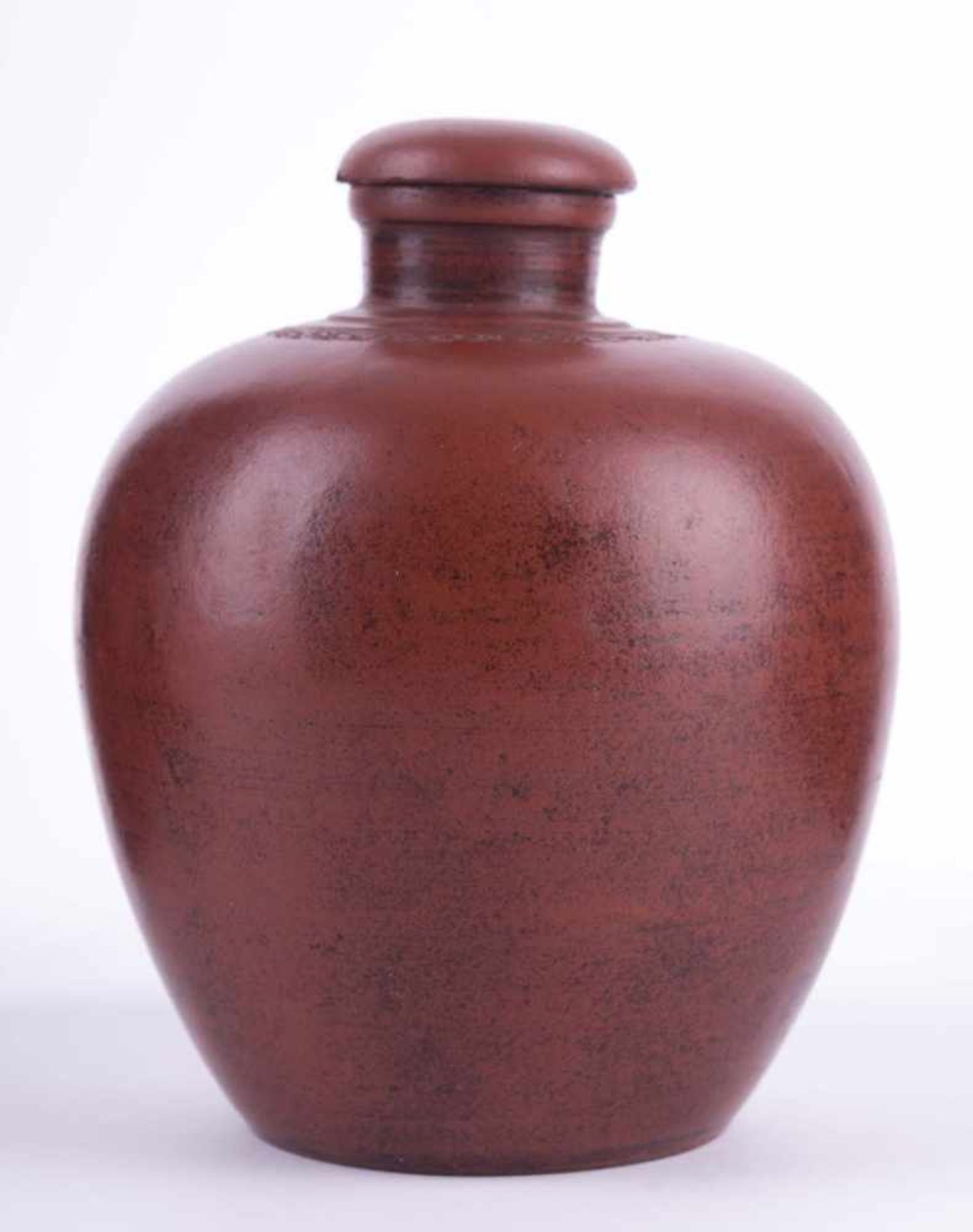 Yixing Teedose China 18./19. Jhd. Keramik, Deckel unterhalb mit min. Chip, seitlich mit - Bild 2 aus 5