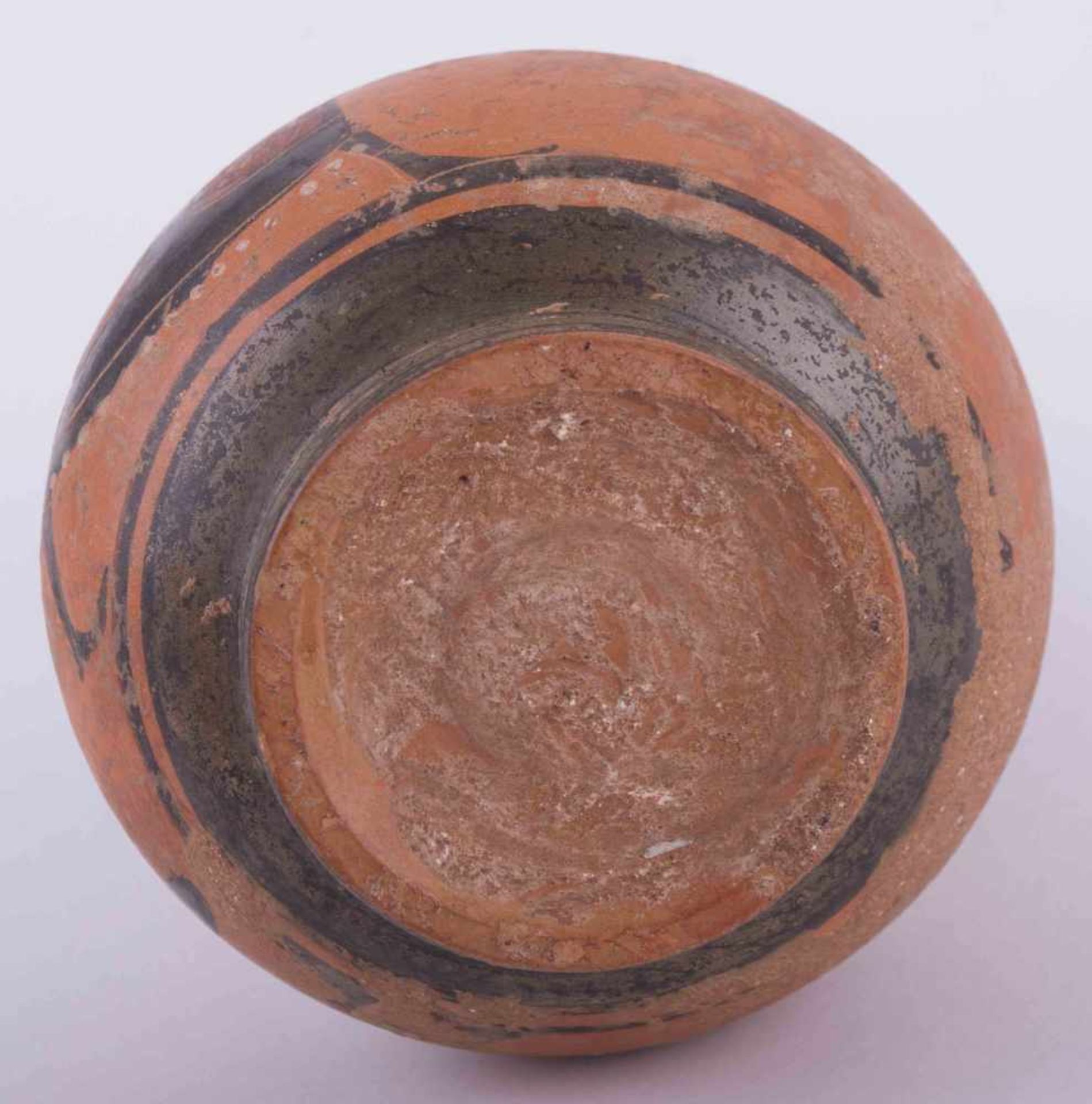 Attische Vase ca. 300 v. Chr. Ton, schwarz- und Rotfigurige Vasenmalerei, Höhe: ca. 13 cm, Attic - Bild 6 aus 6